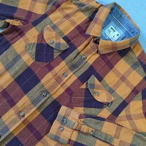 Jetty Marine Supply Company Plaid Flannel Button Up Shirt Men's Large